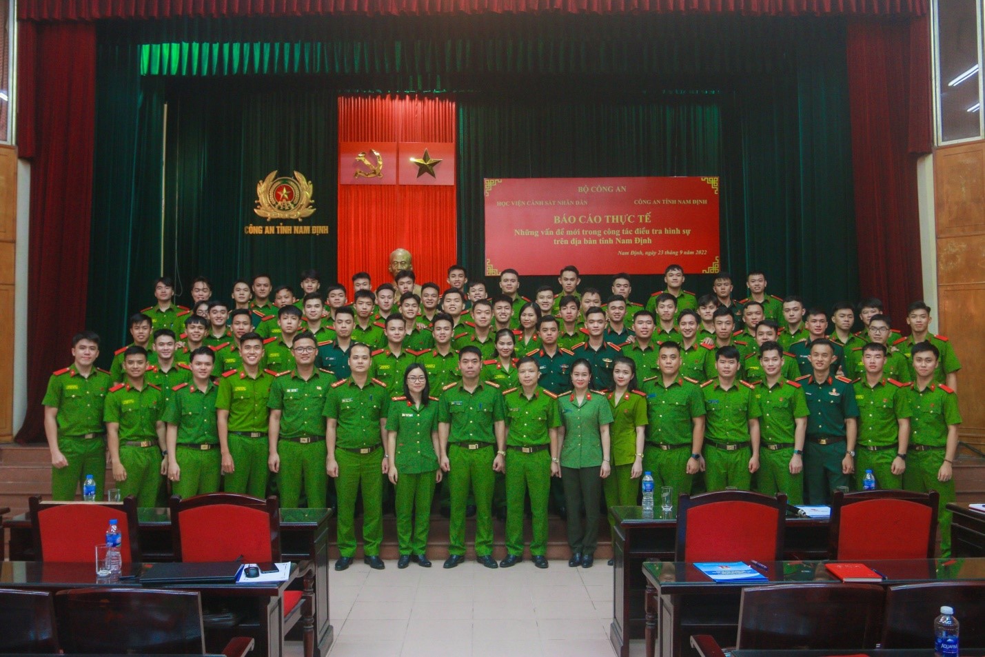 Học viên chuyên ngành Cảnh sát điều tra học tập thực tế tại Công an tỉnh Nam Định